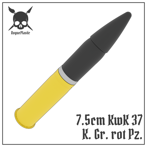 7.5cm Panzergranate KwK 37 Full size Tank Shell Replica