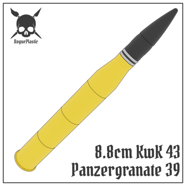 8.8cm Panzergranate 39 KwK 43 Full size Tank Round Replica